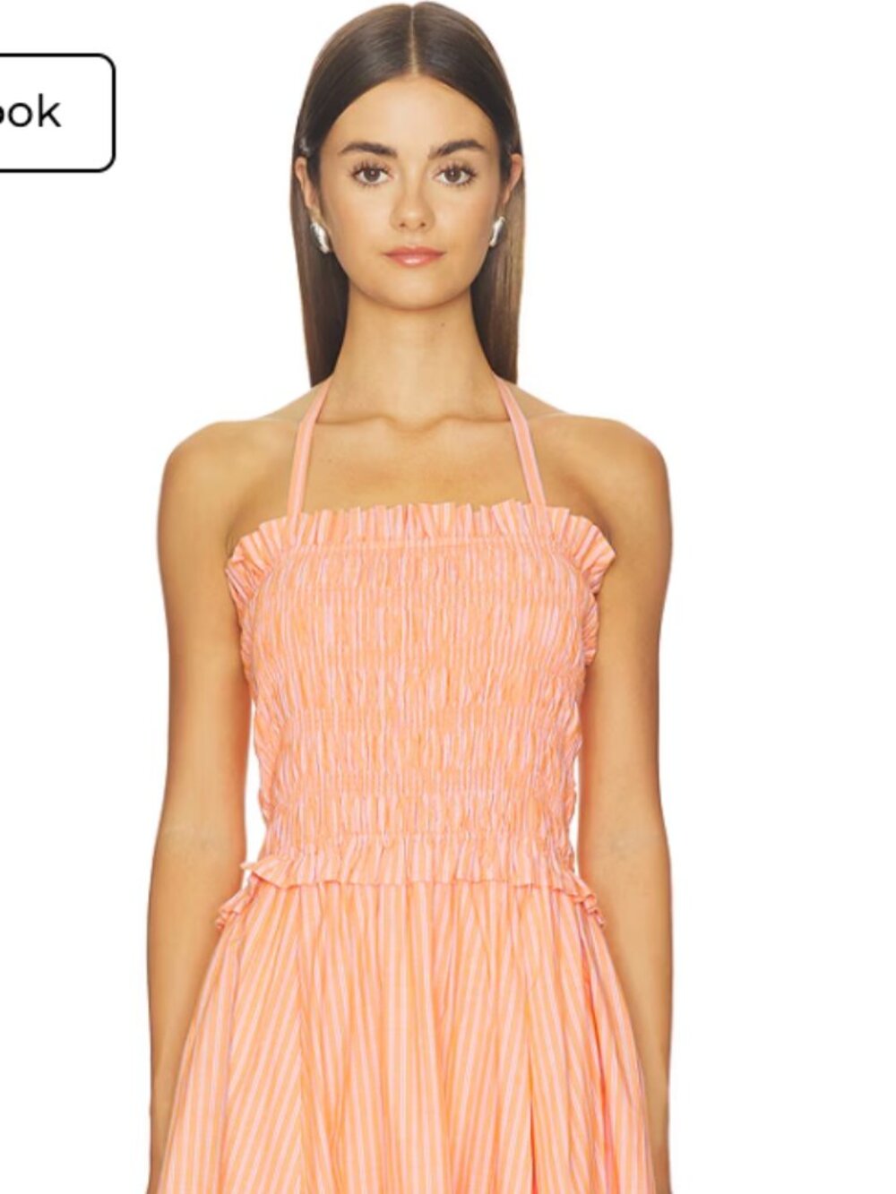 Elodie the Label Paloma Dress in Orange Stripe - size Medium